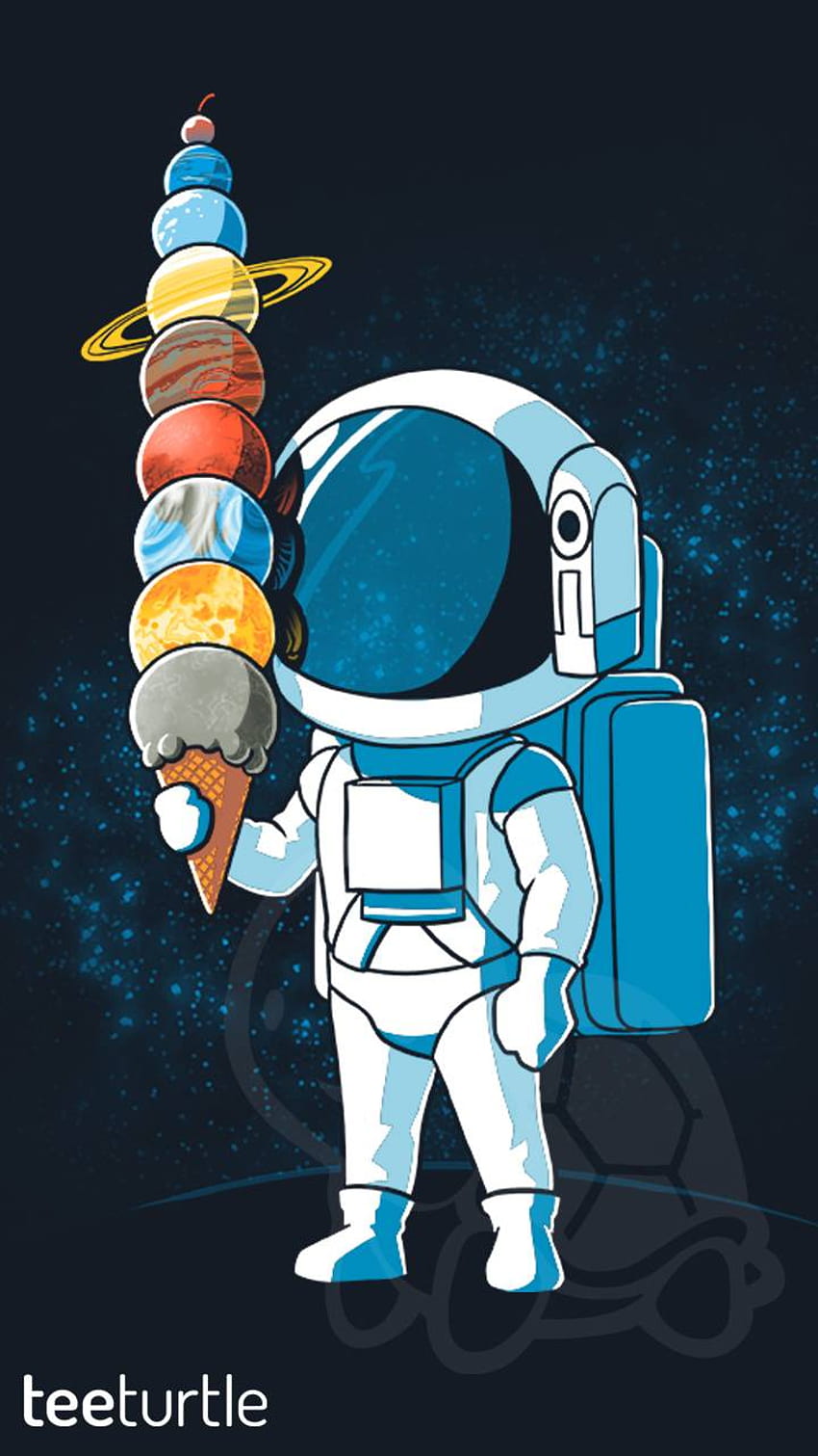 Cartoon Astronaut HD phone wallpaper