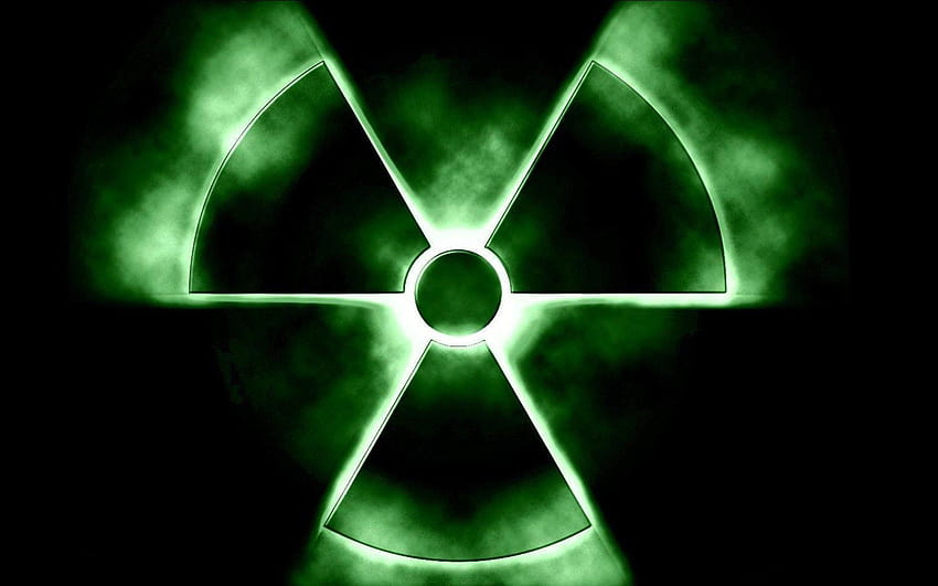 Radioactive Symbol ·①, nuke background HD wallpaper