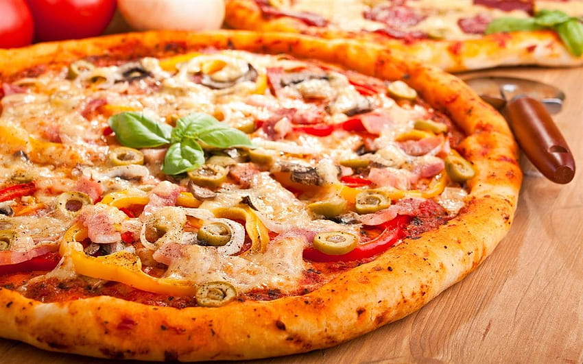 Leckere Pizza, Kochen HD-Hintergrundbild