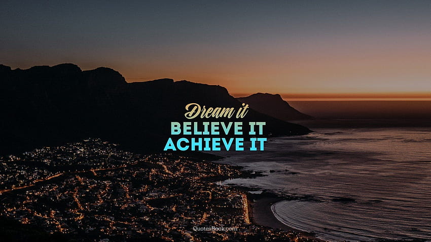 Believe, achieve HD wallpaper