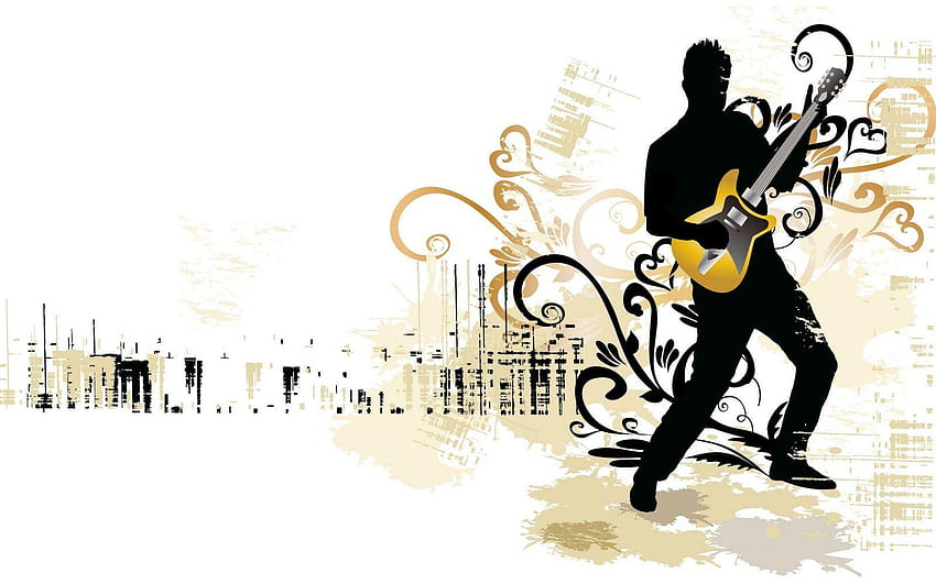 Abstract Guitarist Design, google play music HD wallpaper
