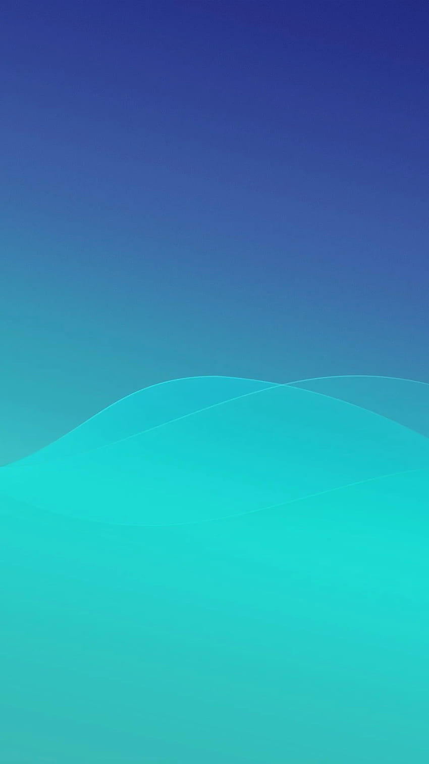 Minimal Abstract Blue Waves iPhone, verde cielo blu minimalista Sfondo del telefono HD