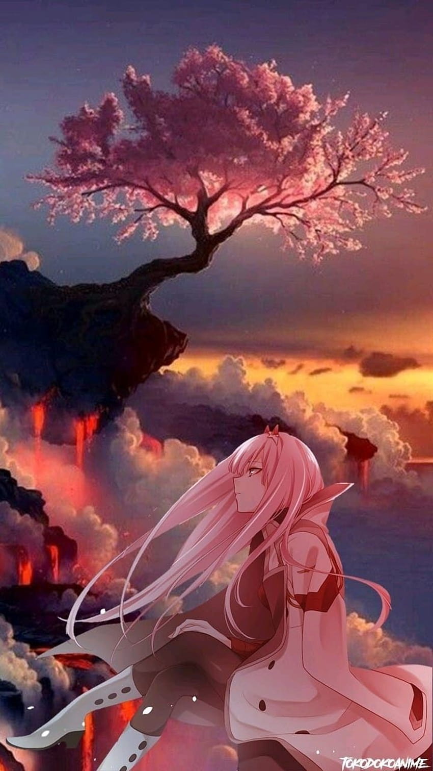 Zero Two [Darling in the FranXX], на живо нула две HD тапет за телефон