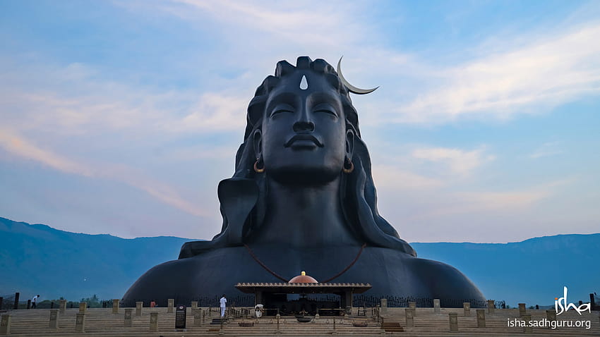 Versão da Estátua Shiva de 112 pés Adiyogi, fundação isha papel de parede HD