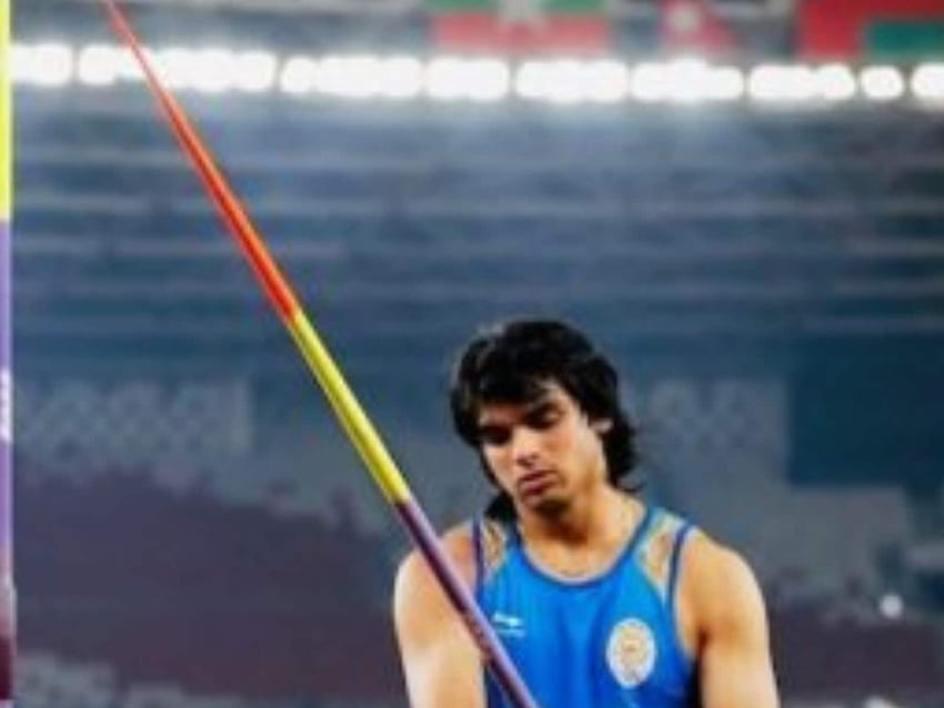 Olimpiadi di Tokyo: la migliore speranza dell'India per la medaglia di atletica leggera, Neeraj Chopra nel lancio del giavellotto Sfondo HD