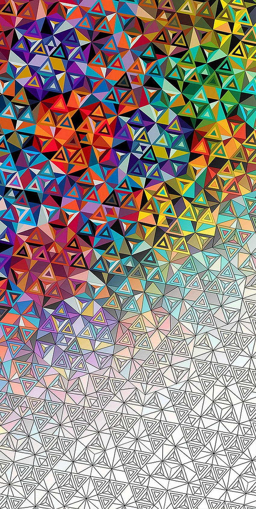 Matt W. Moore, geometria cromada em mosaico Papel de parede de celular HD