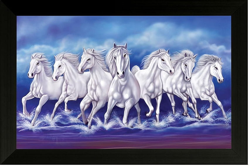 Seven White Running Horses, running seven horses HD wallpaper | Pxfuel