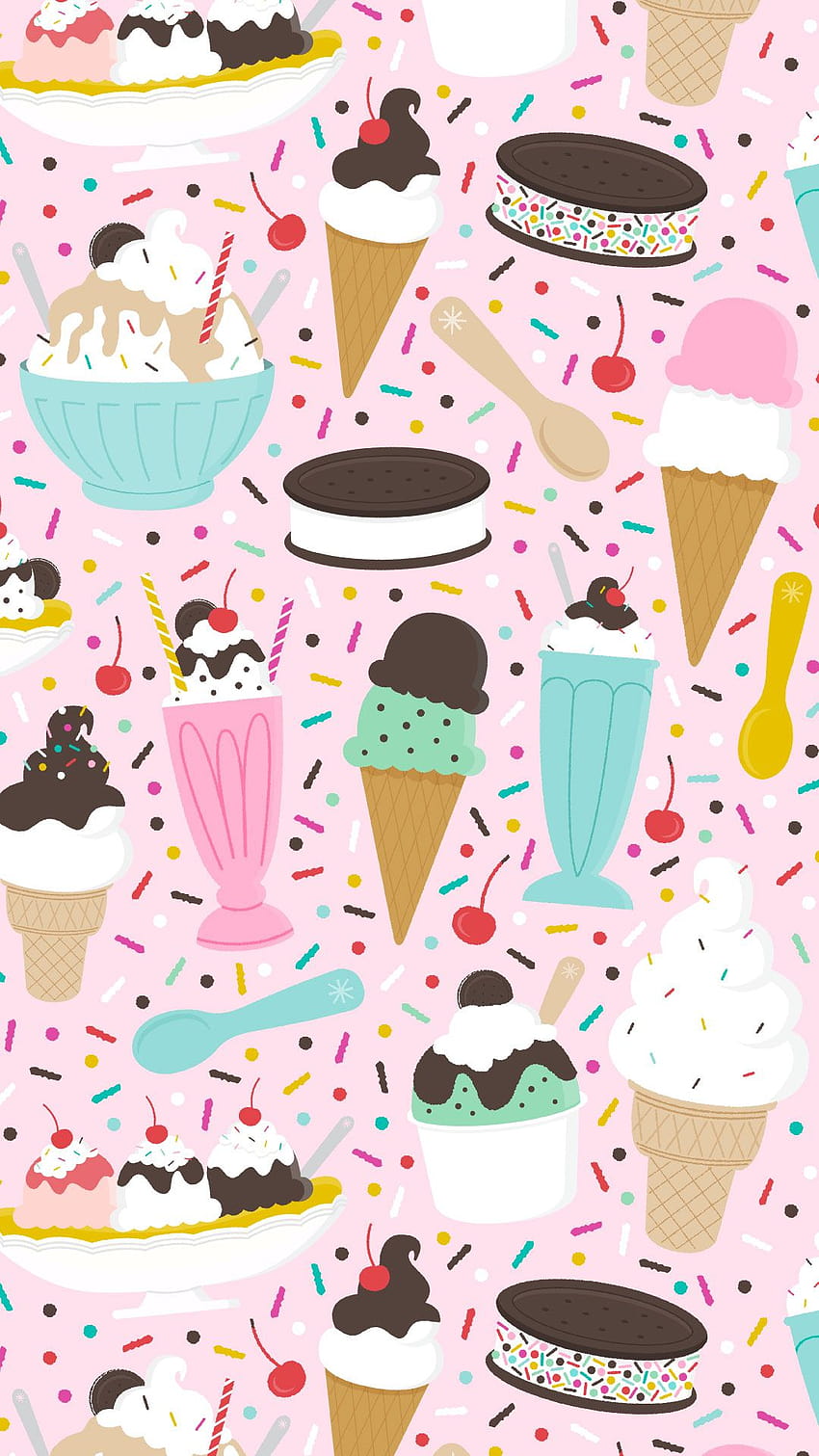 Kawaii Cute Ice Cream, kawaii milkshake HD phone wallpaper