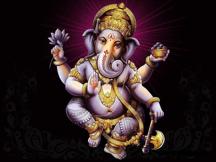 Lord Ganesha Dark Backgrounds, seigneur krishna 3d sur fond noir Fond d'écran HD