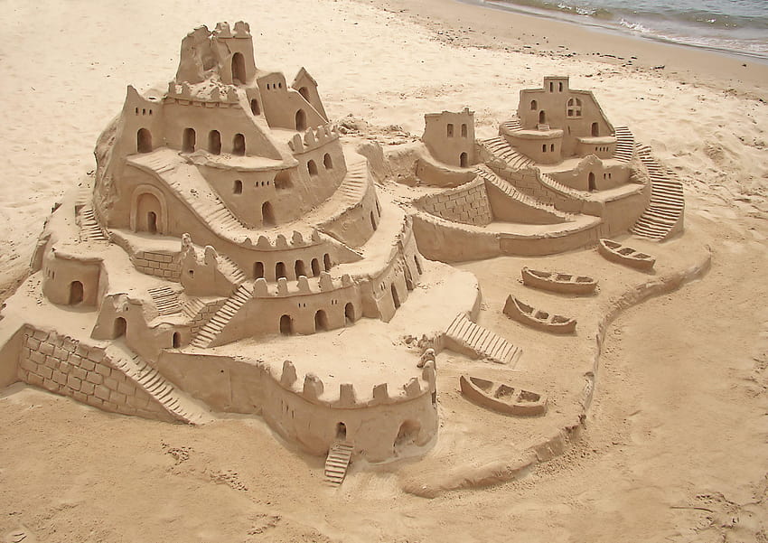 Sand Castles High Quality, sandcastle HD wallpaper