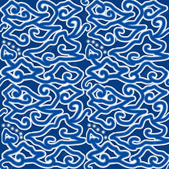 Blue Silhouette Megamendung Batik Pattern 665572 Vector Art at Vecteezy ...
