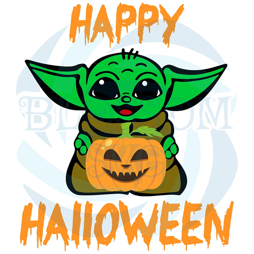 Happy Halloween halloween svg, baby yoda svg, pumpkin svg – BlossomSVG, baby yoda halloween HD phone wallpaper