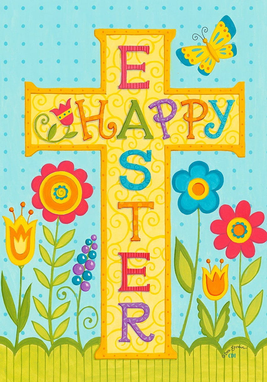 Easter Cross Kliparty Religijny, wesołych świąt krzyż Tapeta na telefon HD