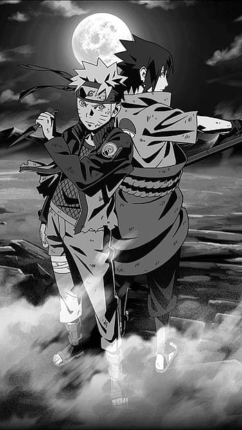 HD wallpaper Naruto Black and White Eight Trigrams Sealing Style   Wallpaper Flare
