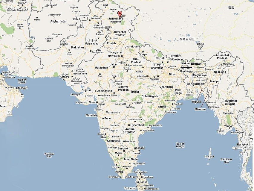 Indien-Karte Vollständiges Verzeichnis HD-Hintergrundbild