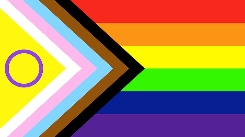 Flaga Progress Pride autorstwa Valentino Vecchiettiego, flaga Tapeta HD