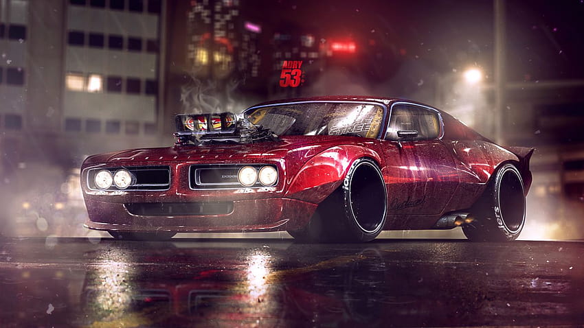1366x768 dodge charger, muscle car, artwork, tablet, laptop, 1366x768 , background, 10594, 1366x768 cars HD wallpaper