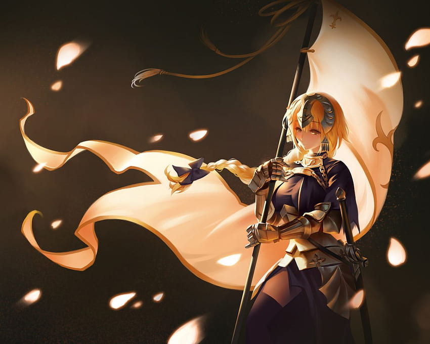 Banner, Anime Girl, Jeanne D'arc, Fate Series, , Background, 24a2b8, cool anime banners HD wallpaper