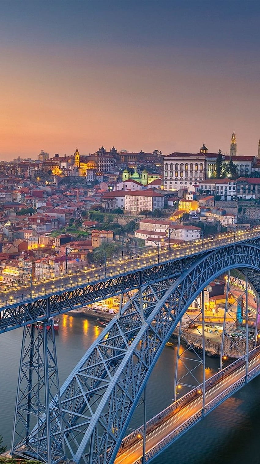 โปรตุเกส ปอร์โต แม่น้ำ สะพาน เมือง เช้า 1920x1200 วอลล์เปเปอร์โทรศัพท์ HD