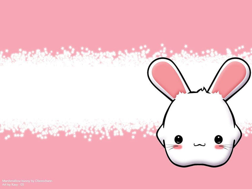 cute rabbit illustration, cute bunny background HD wallpaper