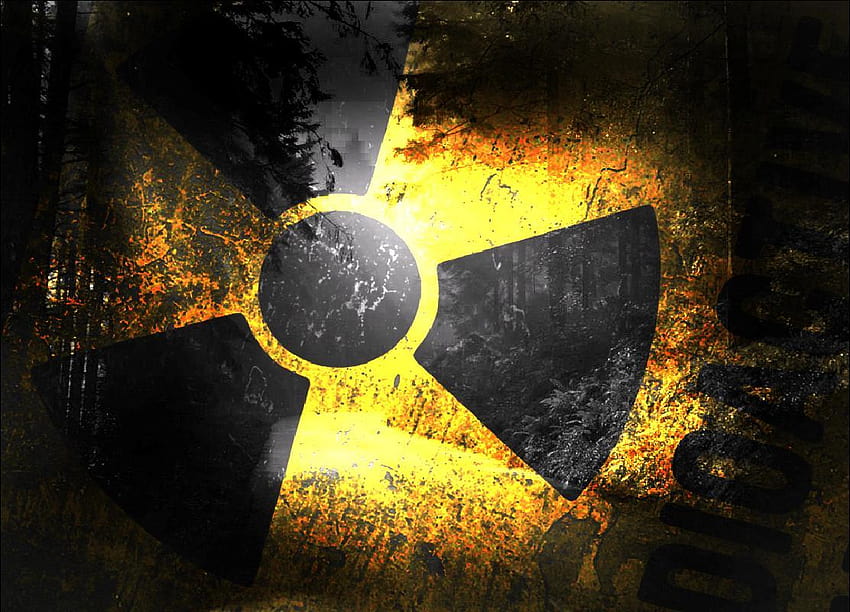 Радиоактивен, ядрен символ HD тапет