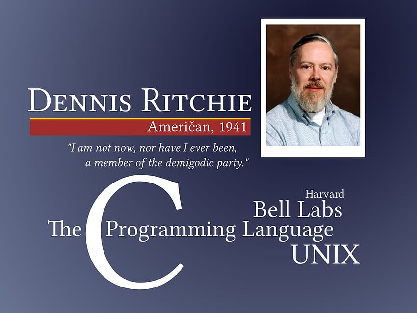 Unix の作成者であるデニス・リッチー氏 高画質の壁紙