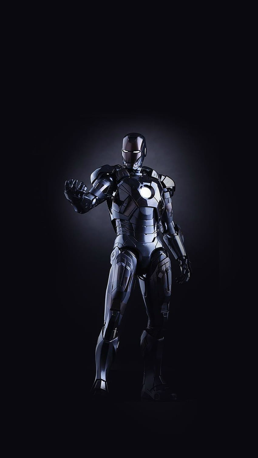 Ironman Dark Figure Hero Art Avengers iPhone 8, android black iron man HD phone wallpaper