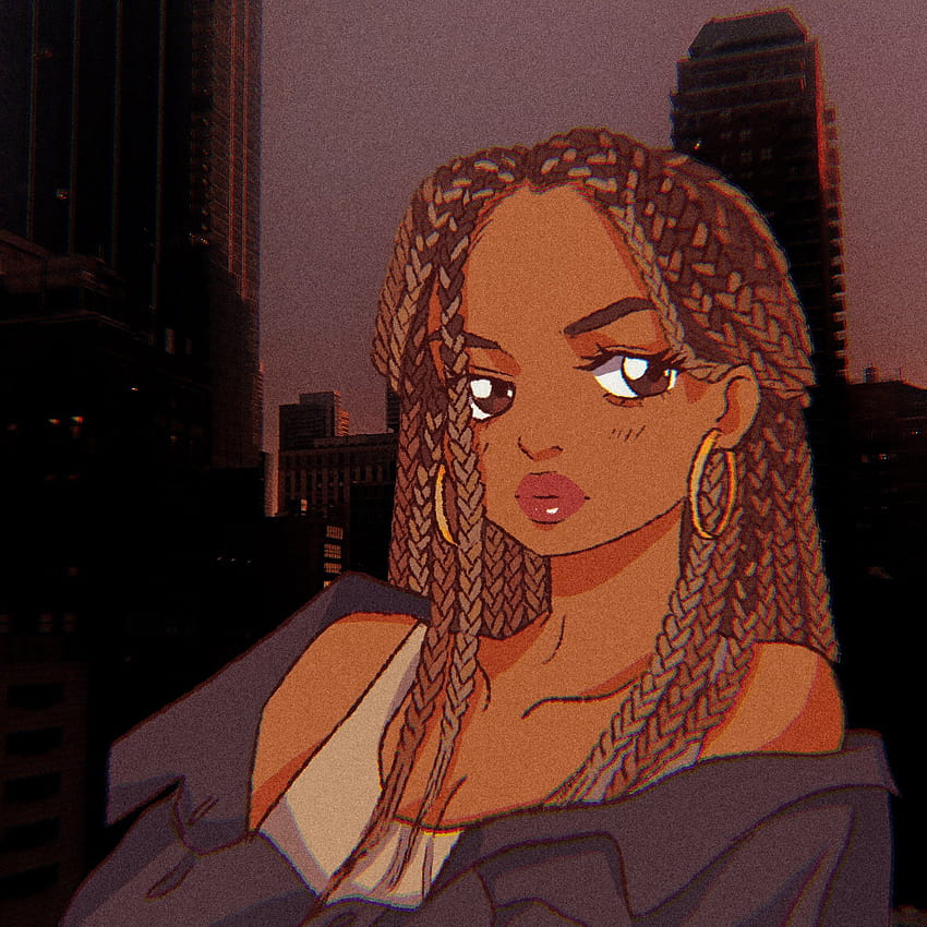 Black aesthetic black girl cartoon HD wallpapers | Pxfuel
