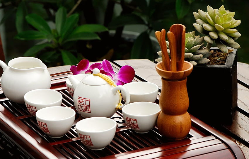 Coppa, Oriente, aroma, natura morta, cerimonia del tè, teiera, coppe orientali, sezione разное Sfondo HD
