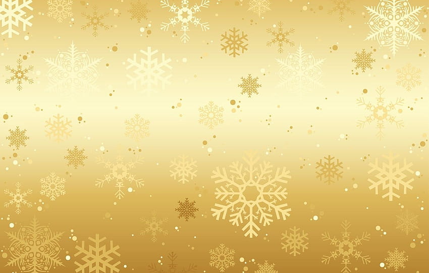zima, śnieg, płatki śniegu, tło, złoty, złoto, Boże Narodzenie, zima, tło, śnieg, płatki śniegu , sekcja текстуры, boże narodzenie złoty Tapeta HD