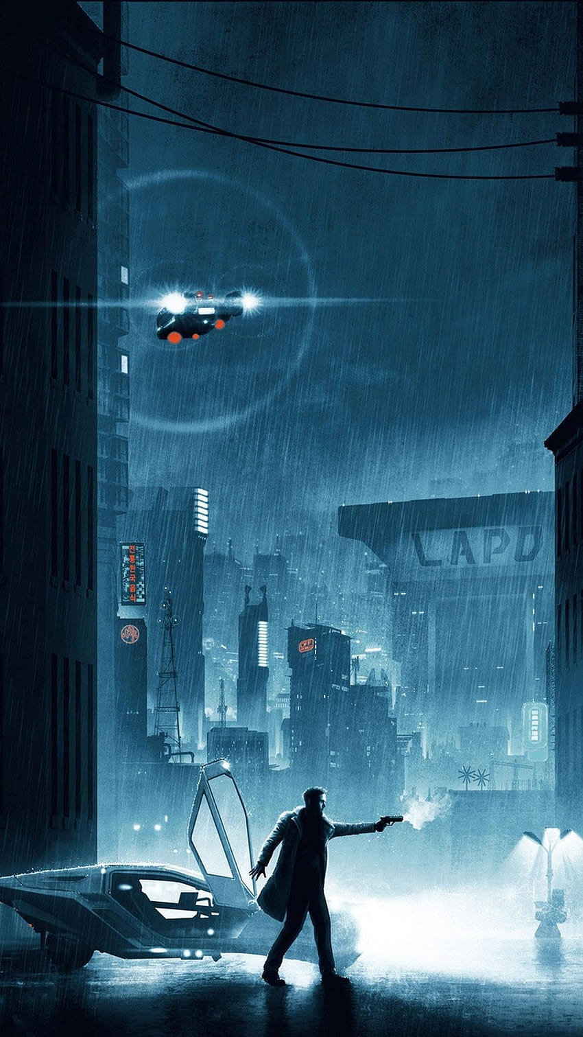 Dark Teal Android, blade runner android HD phone wallpaper