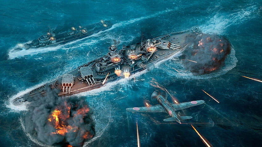 World of Warships Yamato, savaş gemileri HD duvar kağıdı