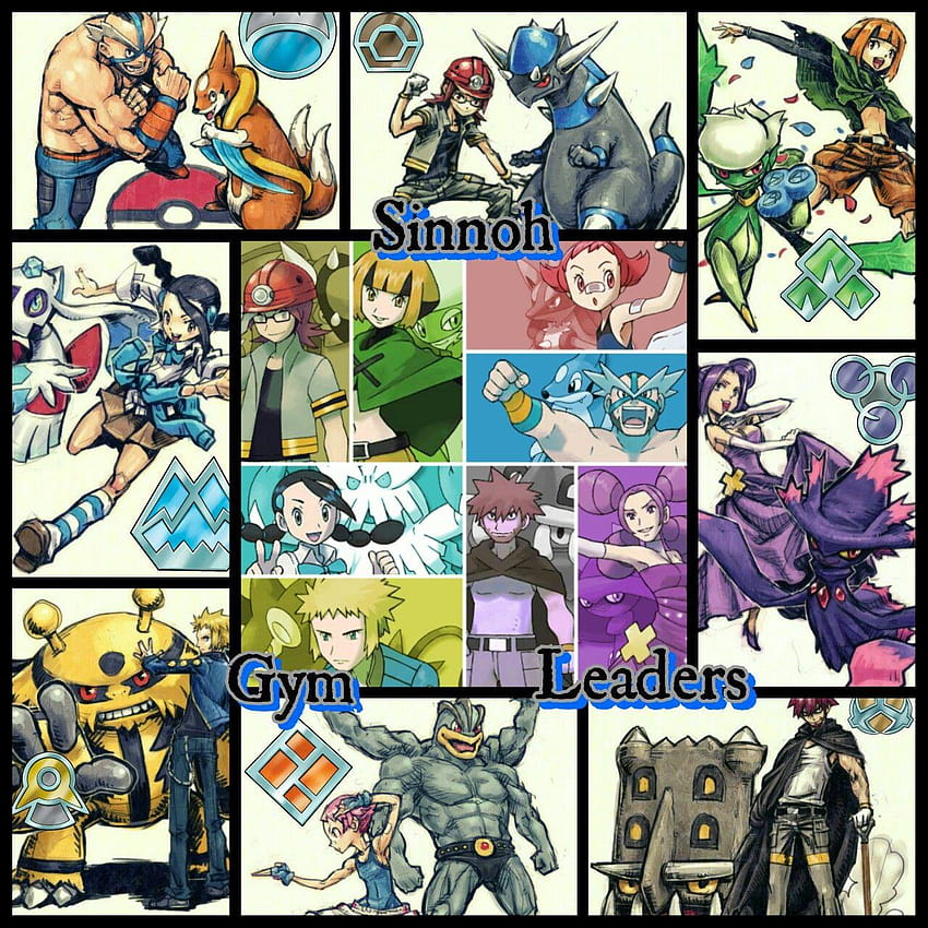 The strong and determined Sinnoh Gym Leaders! Enjoy!, pokemon gym leader HD phone wallpaper