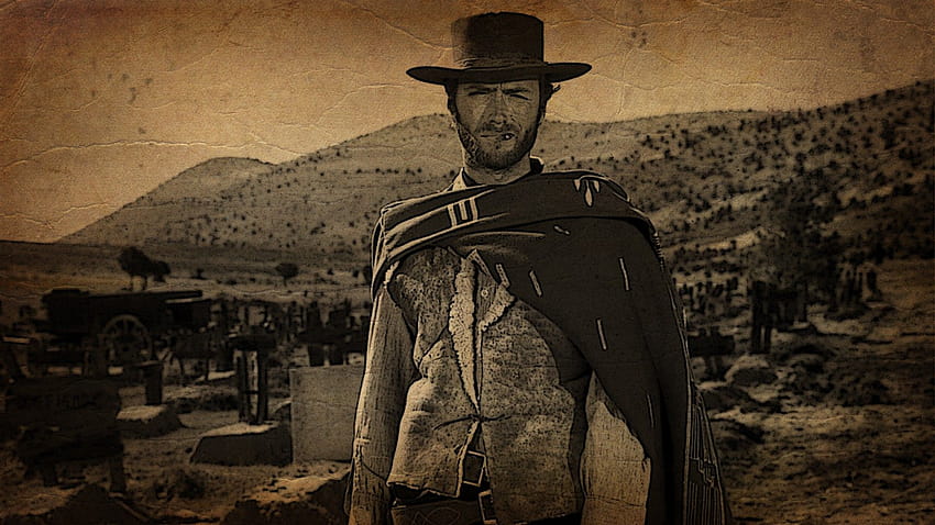 Clint Eastwood Western Sepia หนังคาวบอย หนังฝรั่ง วอลล์เปเปอร์ HD