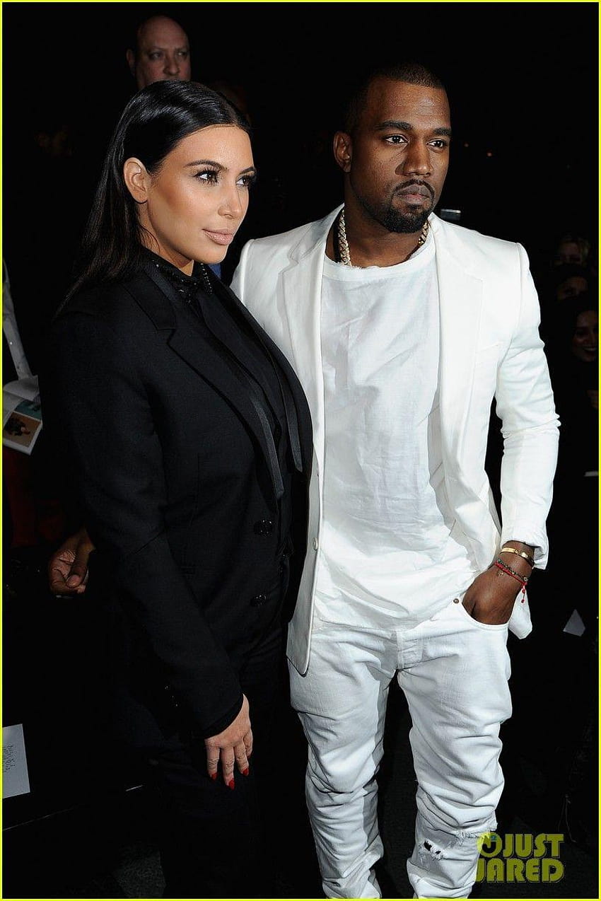 Kim Kardashian & Kanye West: Givenchy Show Couple!: 2824356, kim and kanye HD phone wallpaper