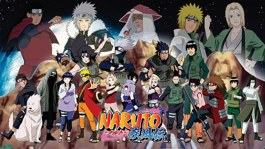 Naruto Shippuden Tüm Karakterler HD duvar kağıdı