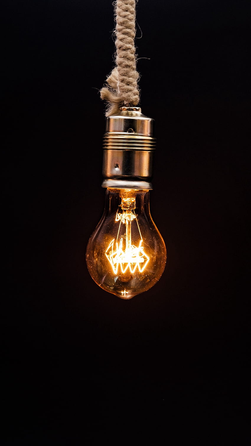 Glühbirne, Beleuchtung, Seil, Strom, Edisons, Lichtlampe mobil HD-Handy-Hintergrundbild