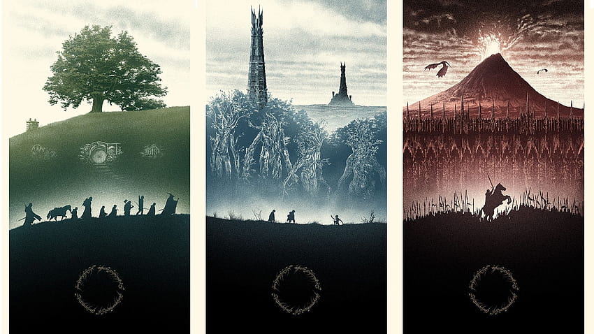 Lotr Book, lord of the rings fellowship of the ring minimal poster HD wallpaper