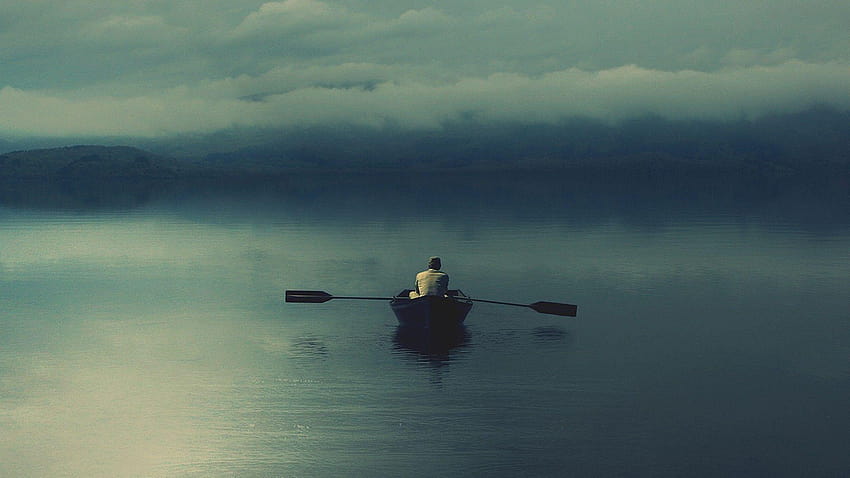 Rowboat, loneliness HD wallpaper