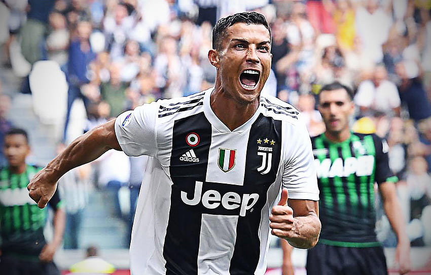 Cristiano Ronaldo, bramka, mecz, Juventus FC, CR7, portugalski piłkarz, gwiazdy futbolu, Serie A, Ronaldo, CR7 Juve, piłka nożna, Bianconeri z rozdzielczością 3840x2456. Wysoka jakość, bramka ronaldo Tapeta HD