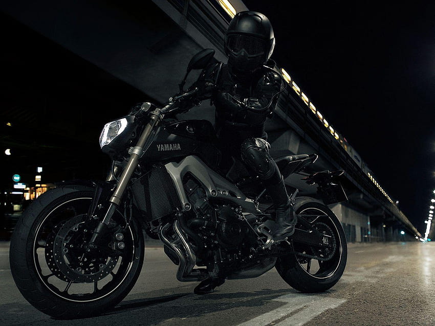 Yamaha FZ Black Rider Test Ride, motorcycle rider HD wallpaper