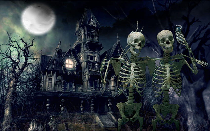 Къща с духове за Хелоуин – Фестивал, къща на призраци HD тапет