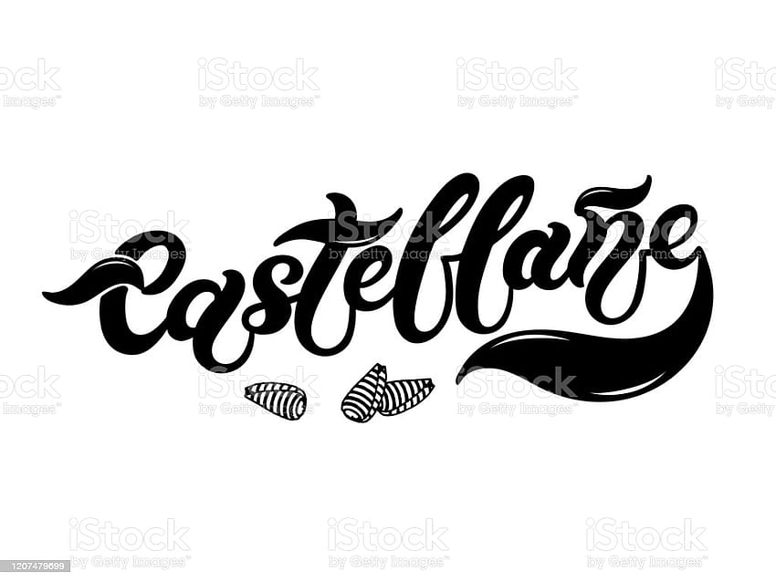 Castellane The Name Of The Type Of Pasta In Italian Stock Illustration