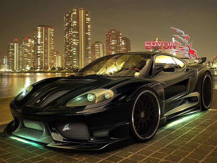 Stylish Black Ferrari Car, stylish cars HD wallpaper