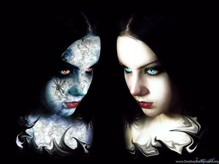 Good Vs Evil Gothic Girl From Gothic Girls Backgrounds, mulher má papel de parede HD