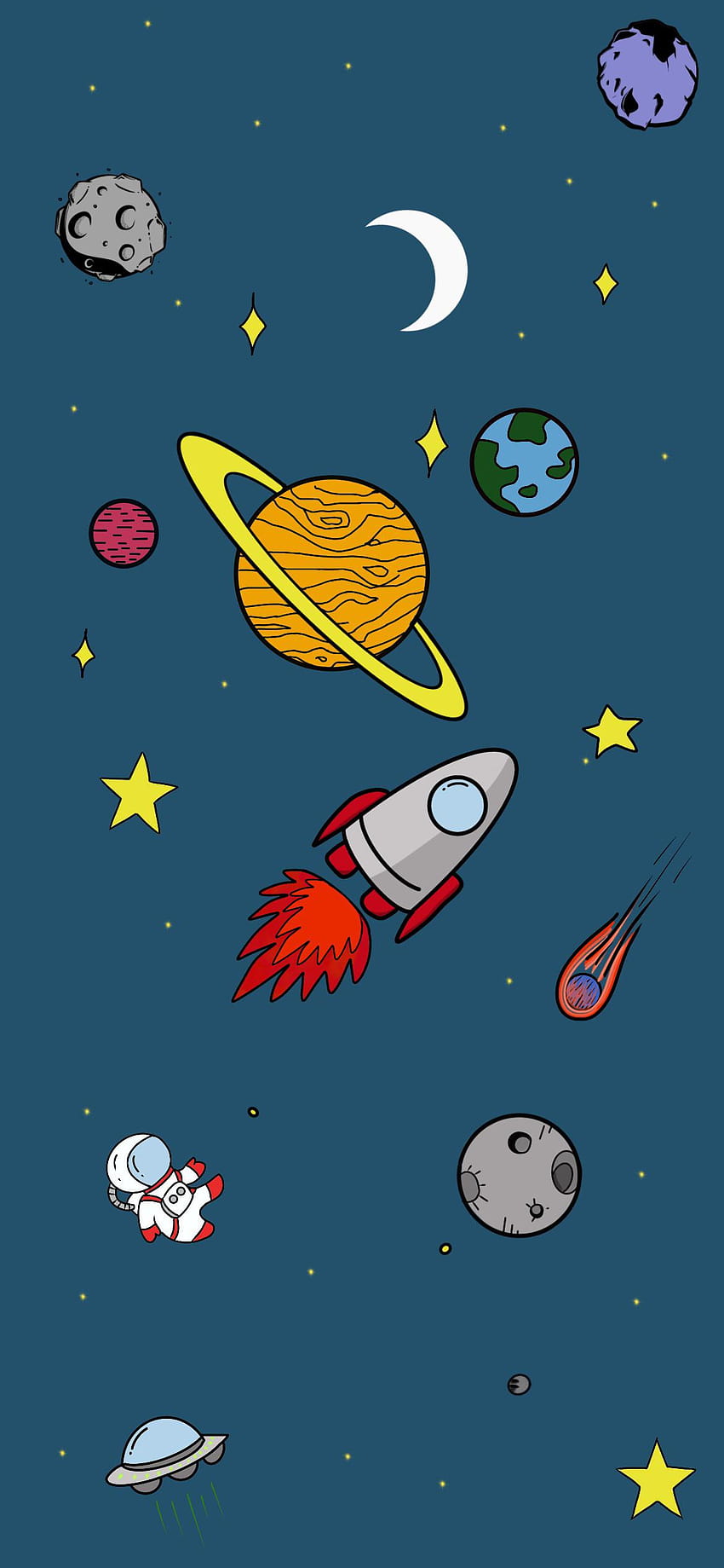 Simple space art smartphone made by me resized by Ze Robot HD phone wallpaper