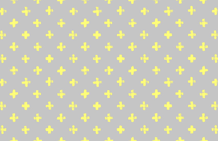 Yellow and Grey Cross Pattern Mural, yellow print HD wallpaper