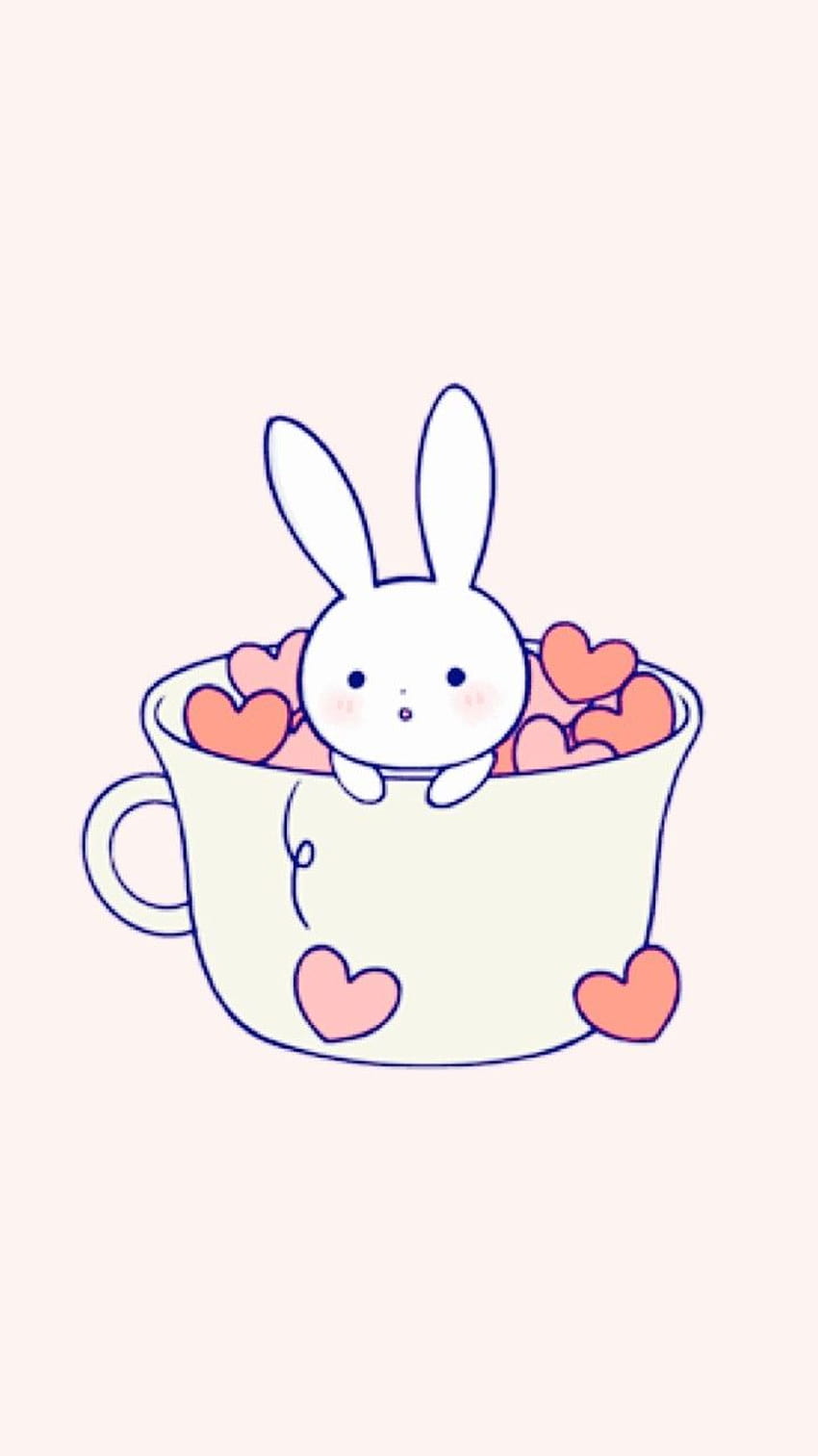 Kawaii Rabbit, kawaii bunny anime HD phone wallpaper