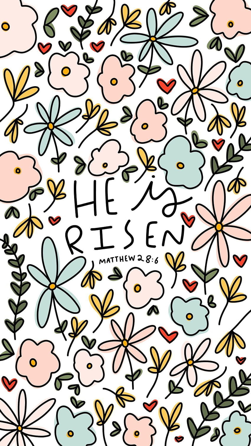 He Is Risen Easter by Shop Happies, easter bible phone HD phone wallpaper