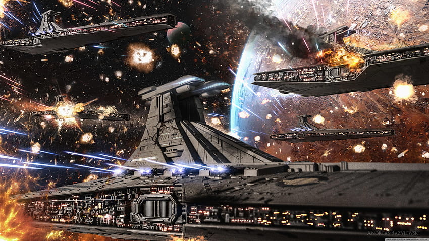 Star Wars Clone Wars Republic Venator Fleet ❤ HD duvar kağıdı
